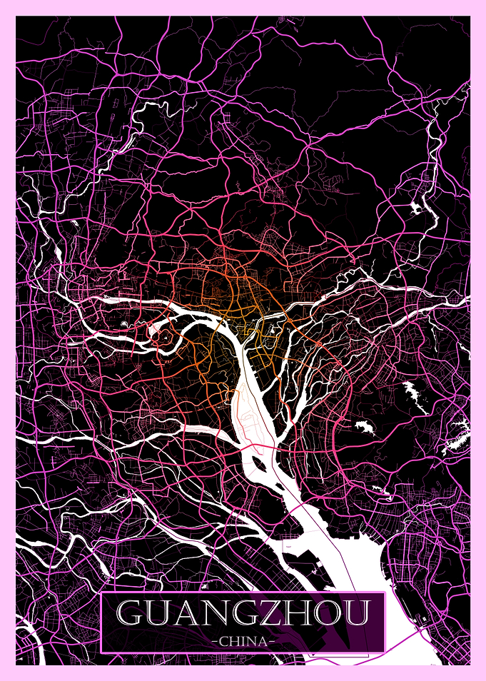 Guangzhou China Road Map
