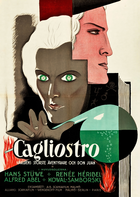 Cagliostros Adventure — vintage poster restored on metal