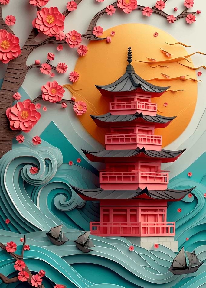 Cherry Blossom Pagoda