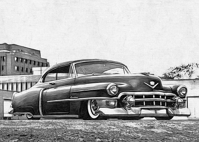 Classic car drawing