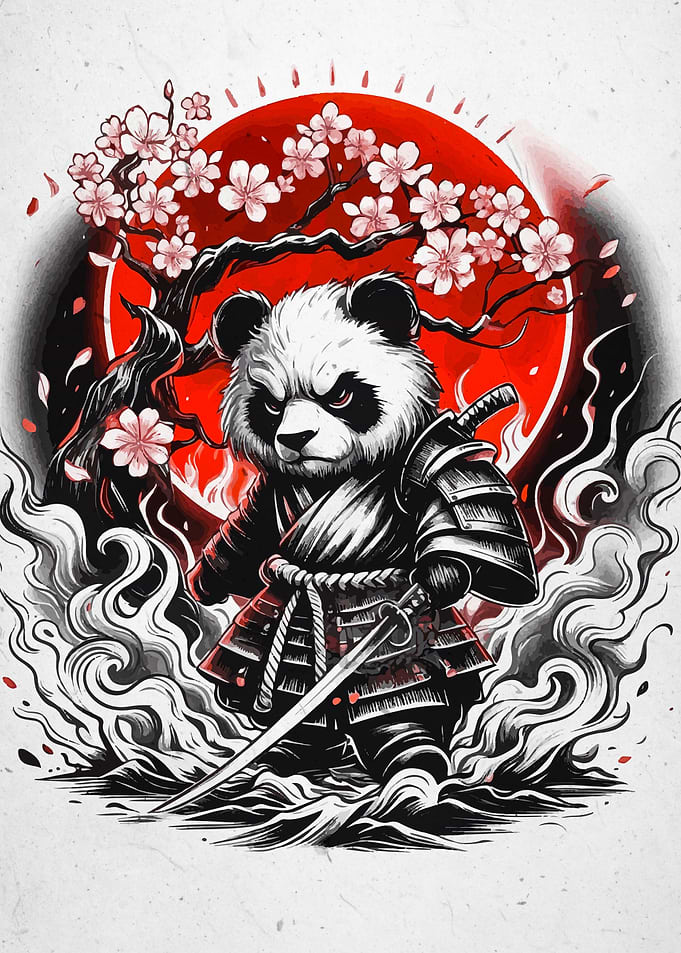 panda japanese landscape