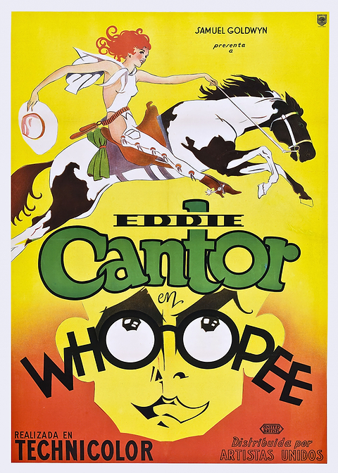 Whoopee Film Classic — vintage poster restored on metal