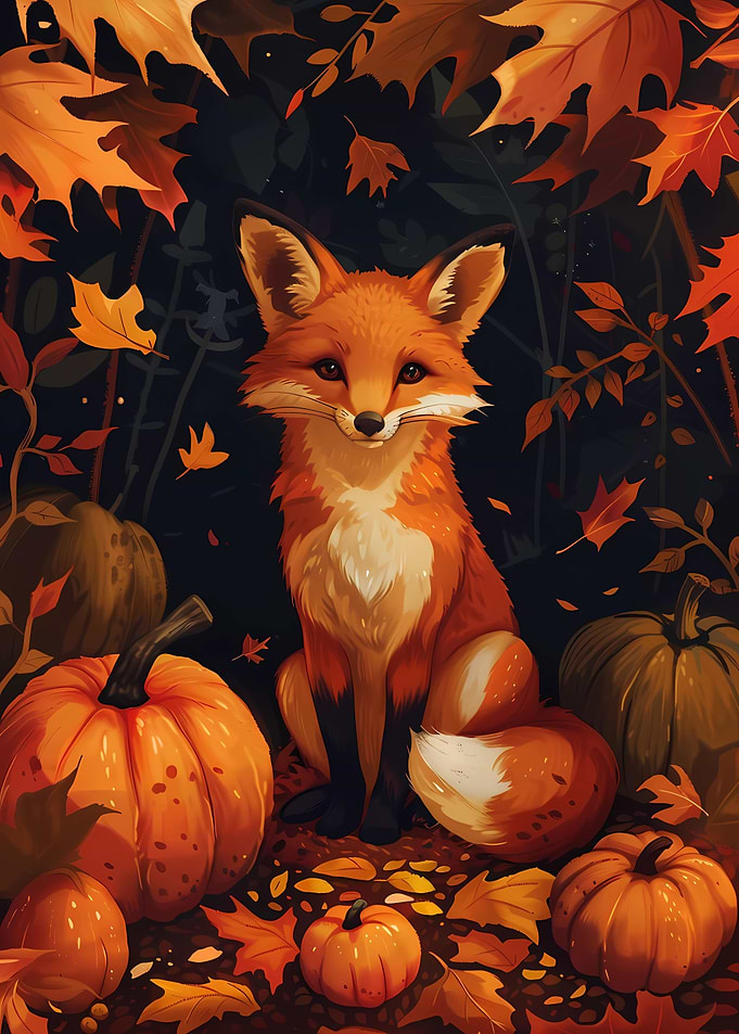 Autumn Fox Pumpkins