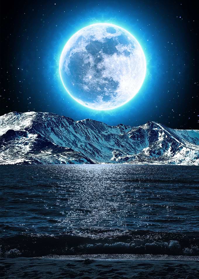 Ocean Horizon at Night