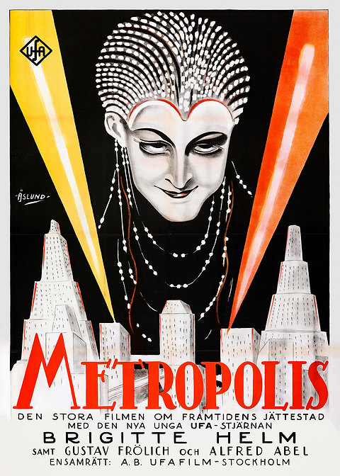 Metropolis Vintage Poster — vintage film art printed on metal