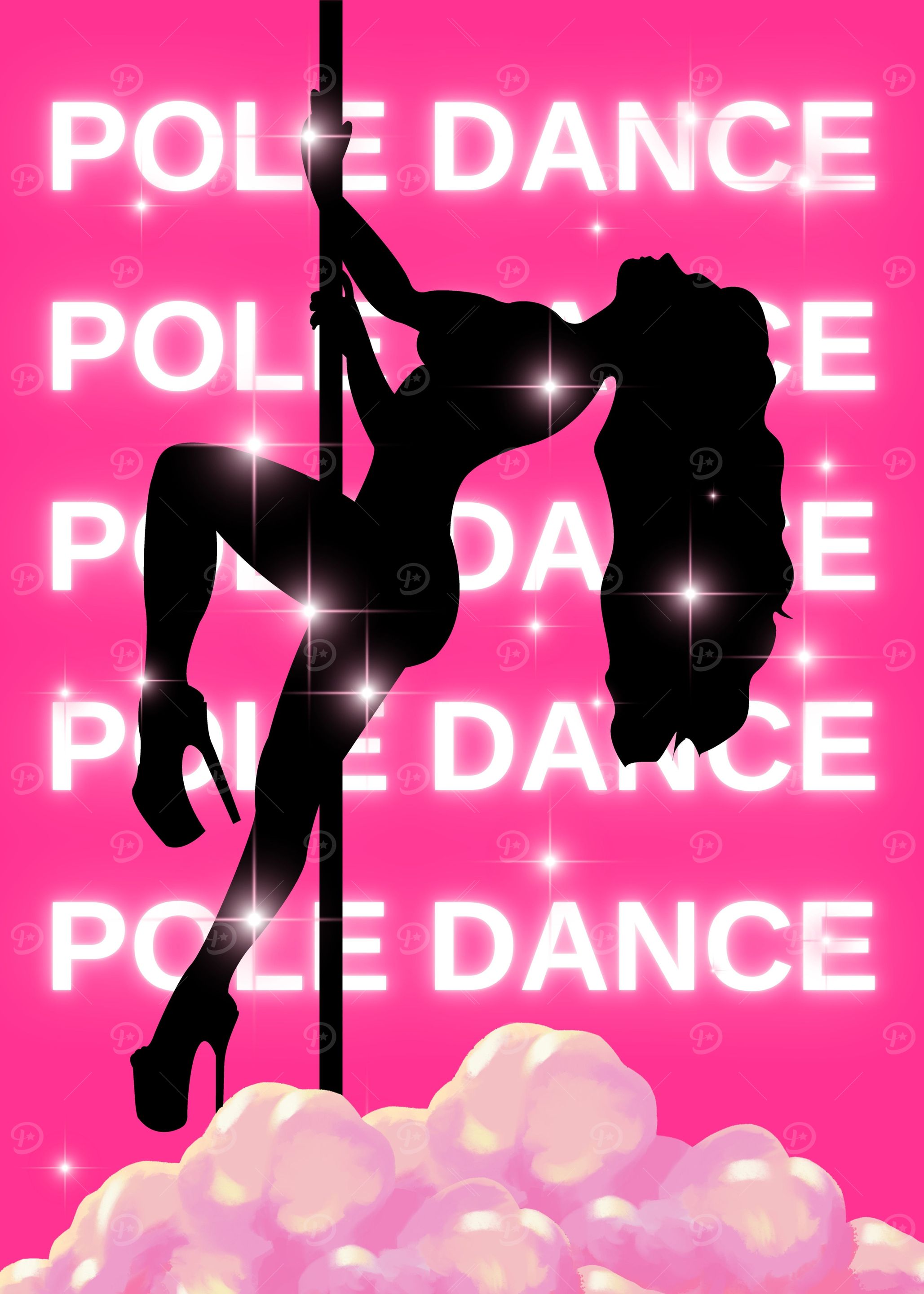 Pole Dancer Over Clouds