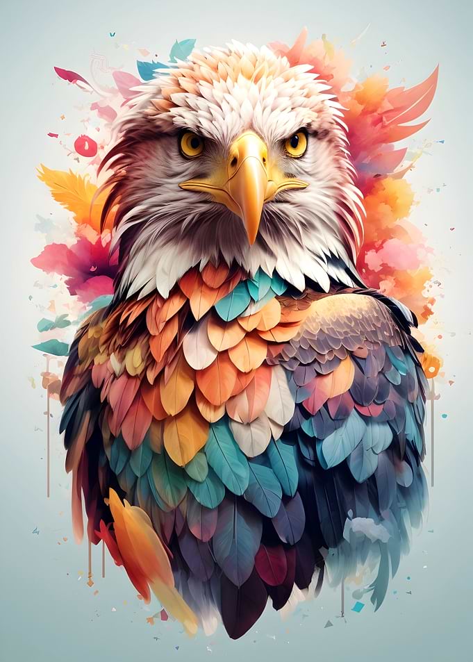 Eagle in Vintage Colors