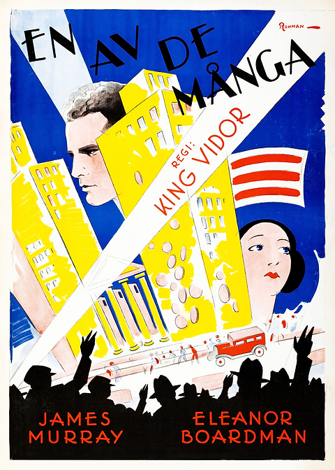 The Crowd Movie Poster — retro advertising art on metal