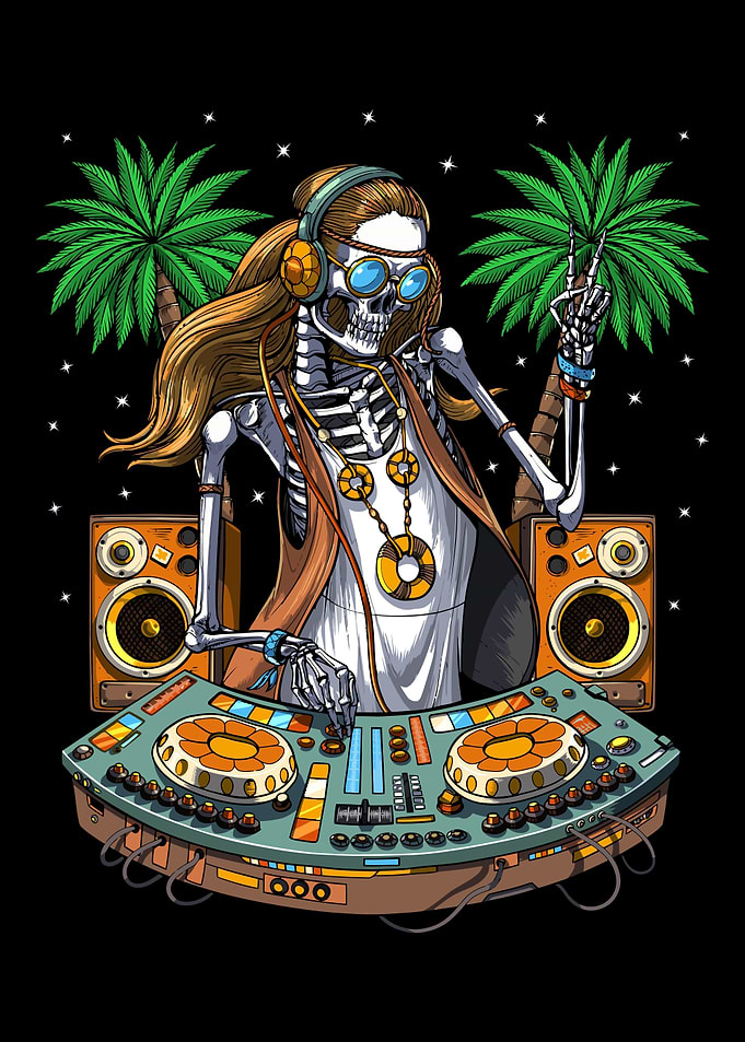 Skeleton With Musical Note