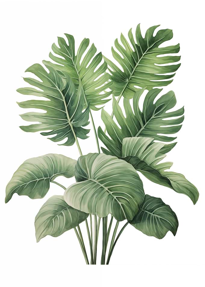 Tropical Leaves Floral Art