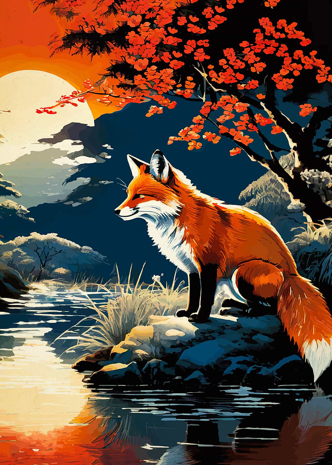 wolf moon landscape