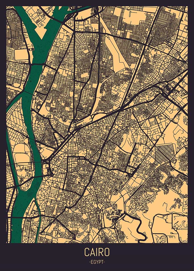Cairo Egypt Street Map