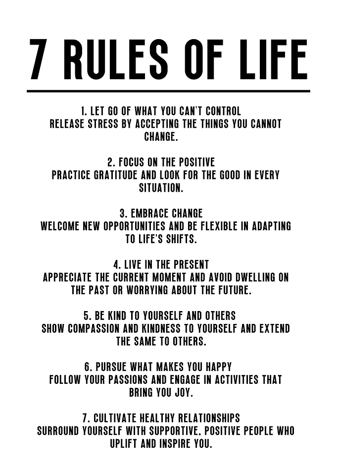7 rules of life