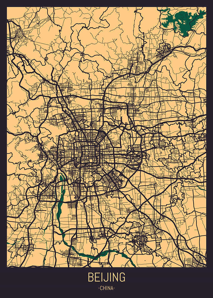 Beijing China Street Map