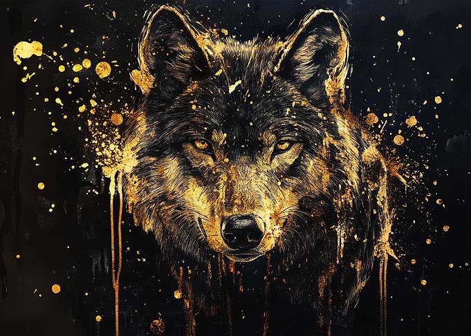Golden Wolf Animal