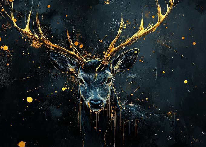 Golden Deer Animal