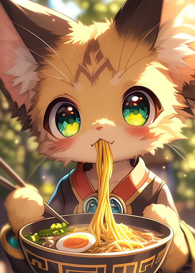 Japanese Ramen Cat