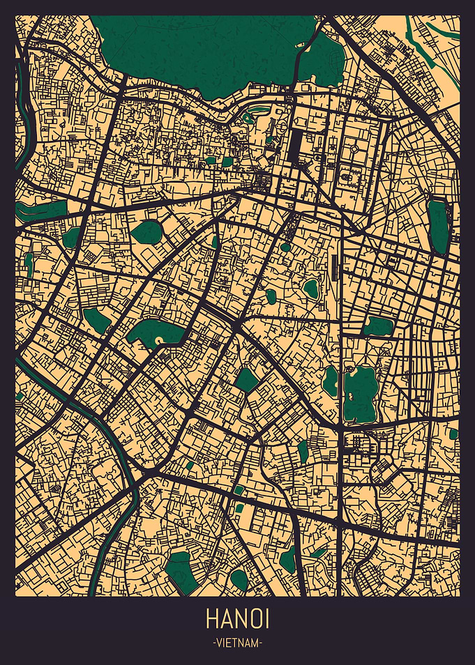 Hanoi Vietnam Street Map