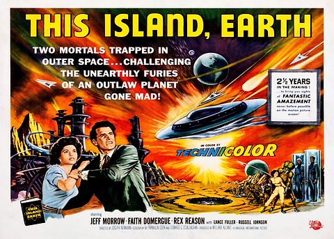 This Island Earth — vintage poster restored on metal