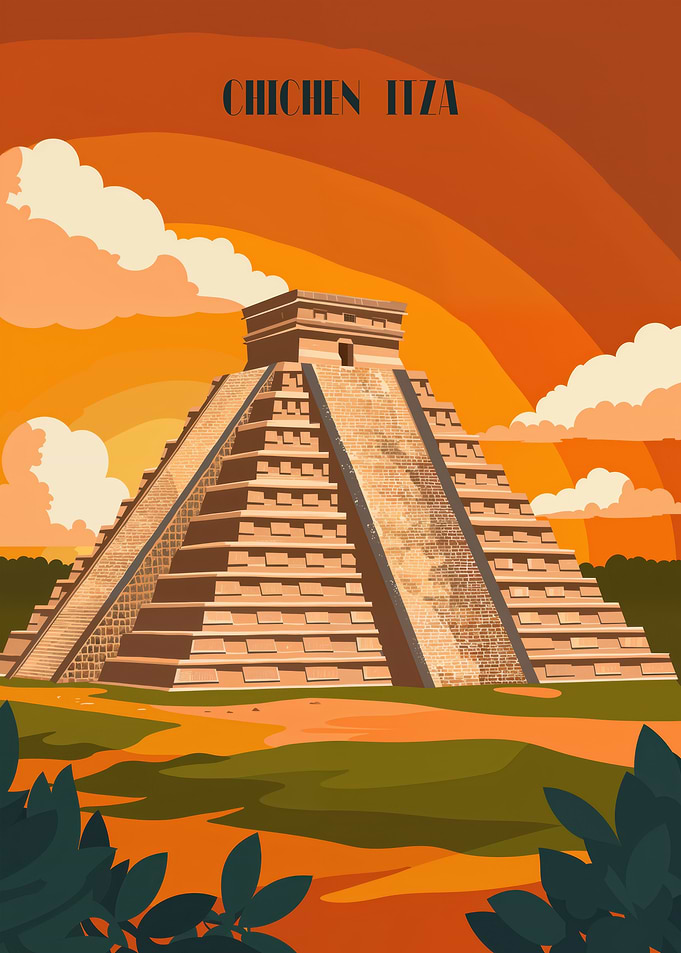 Sunset at Chichen Itza
