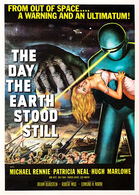 The Earth Stood Still — classic movie poster on metal