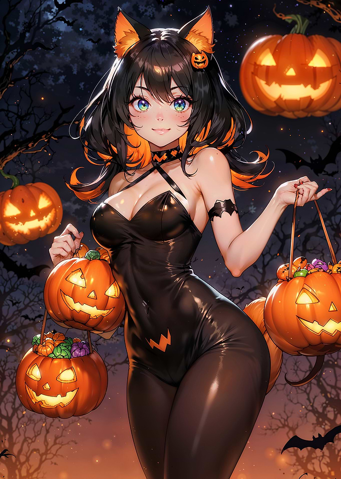 Sexy Halloween Neko Girl