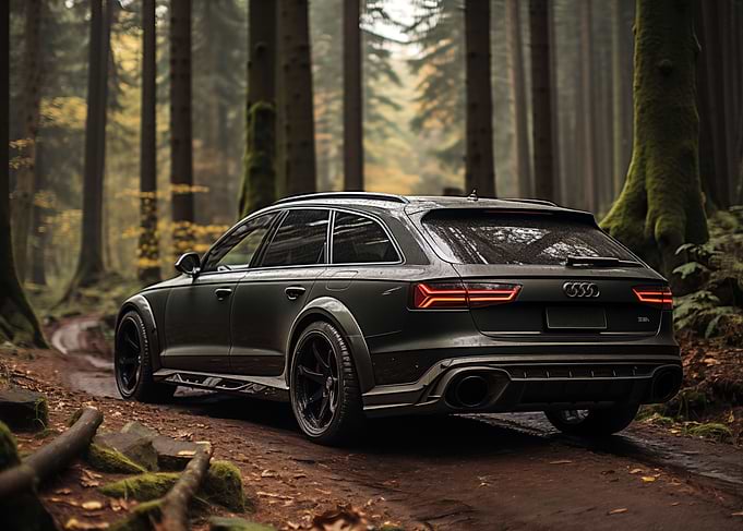 Audi A6 Allroad car Forest