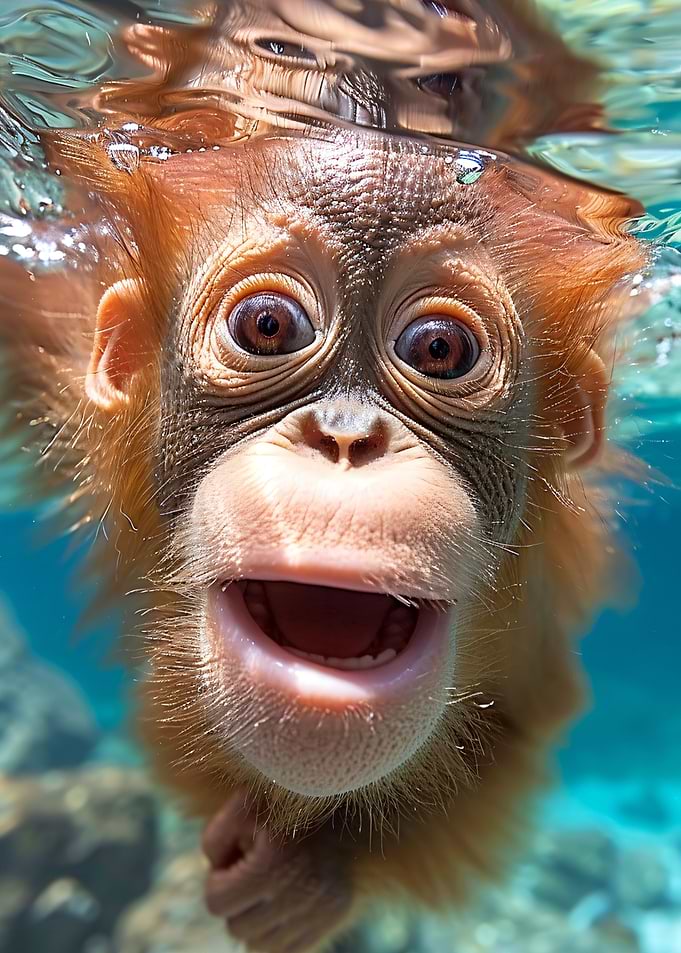 Orangutan Underwater