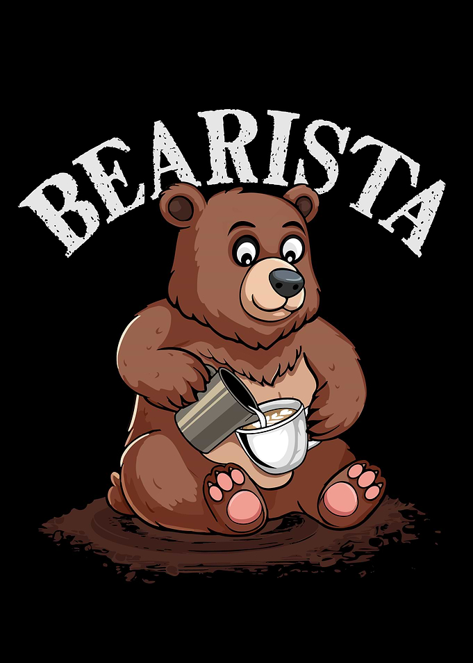 Latte Art Bear Barista