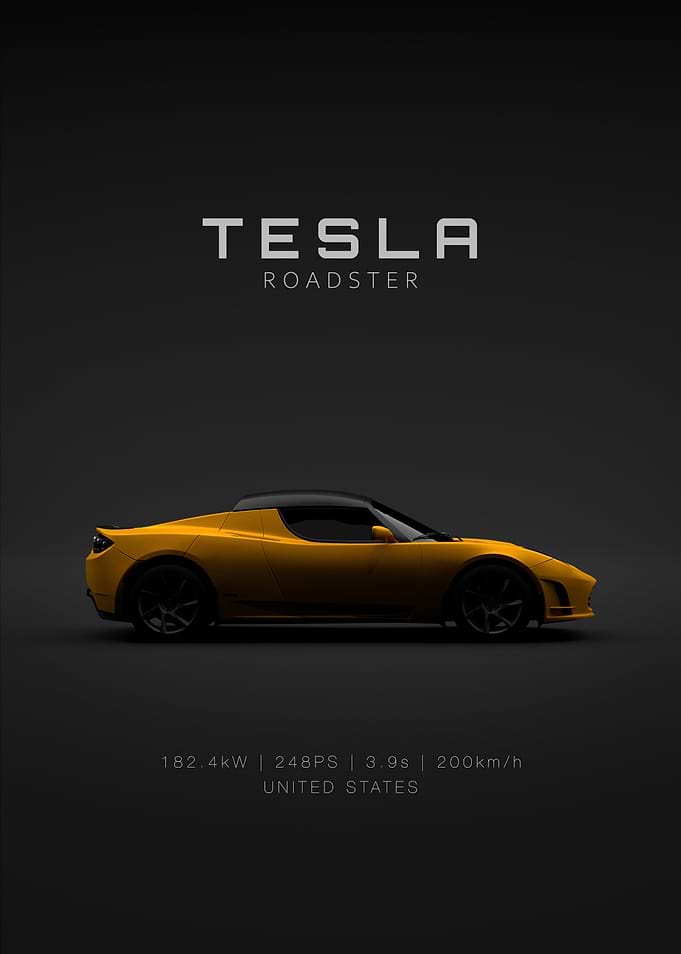 Tesla Roadster Yellow Spec