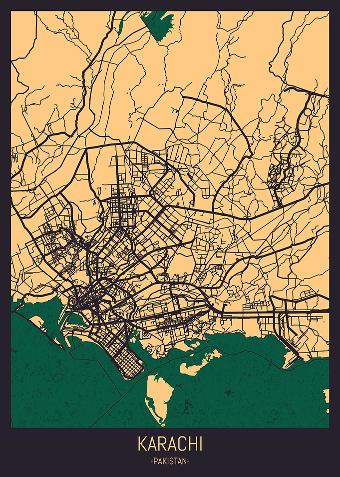 Karachi Pakistan City Map