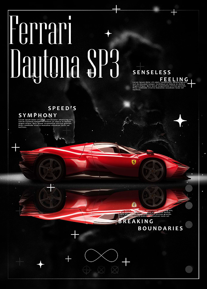 Ferrari Daytona Car Art