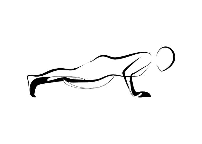 Push up pilates pose