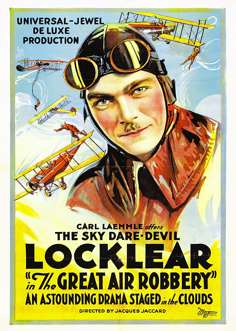 The Great Air Robery — vintage poster restored on metal