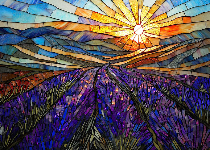 Lavender Sunrise Mosaic