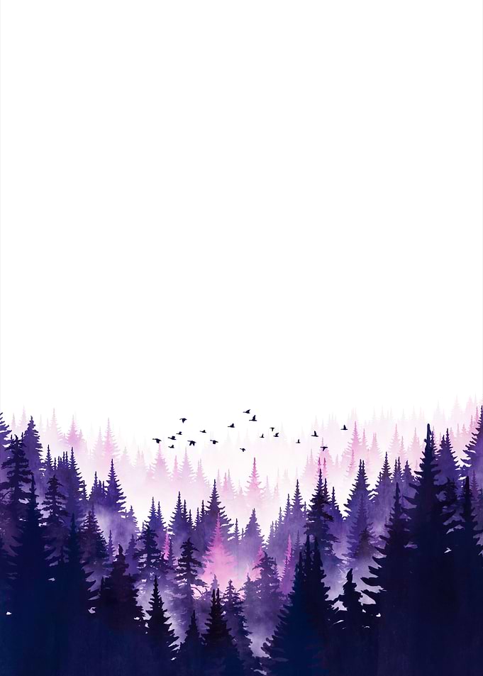 Purple Twilight Forest