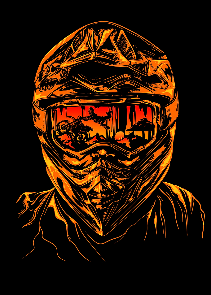 close up motocross helmet