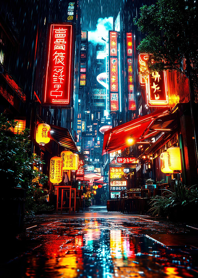 Japanese City Street