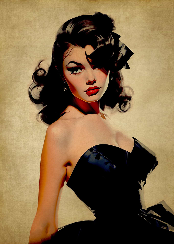Vintage Pinup Girl No4