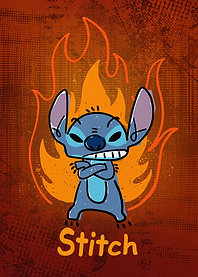 Stitch Angry Flames