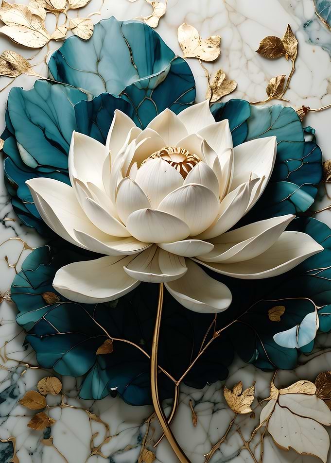 White lotus kintsugi