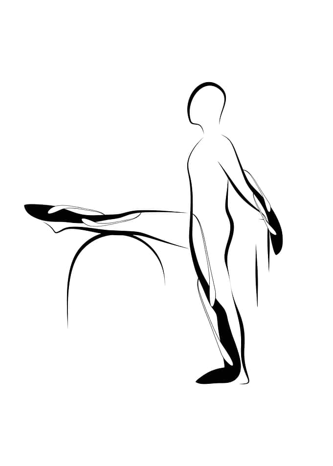 Leg stretches pilates pose