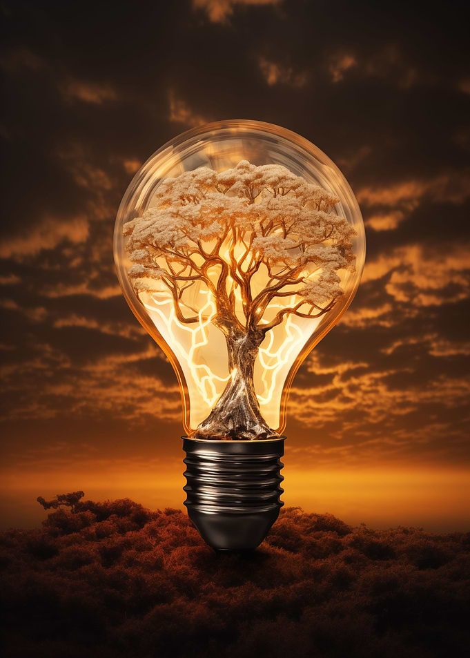 Light Bulb Tree Nature Sky