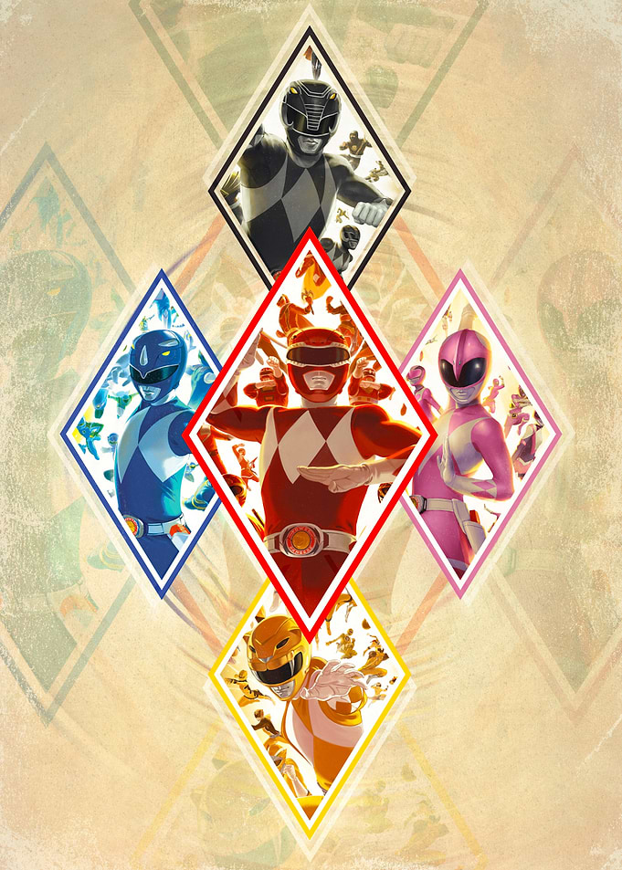 Five Power Rangers