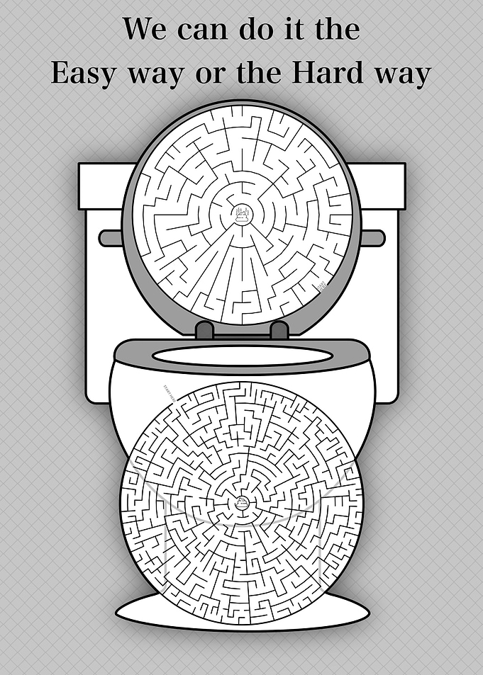 Funny Toilet Puzzle Decor