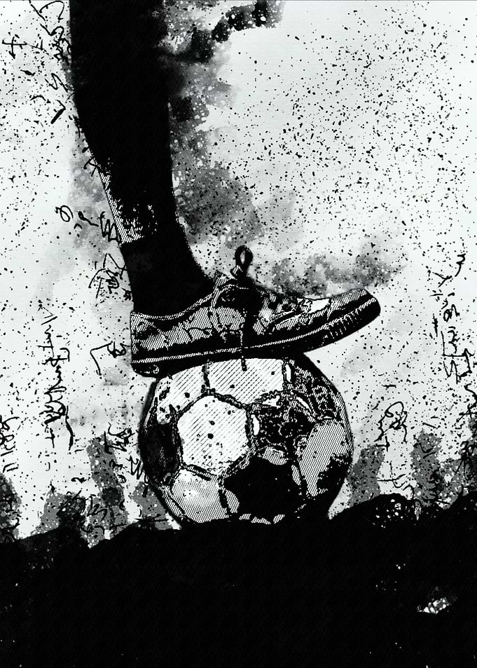 Stepped on the ball