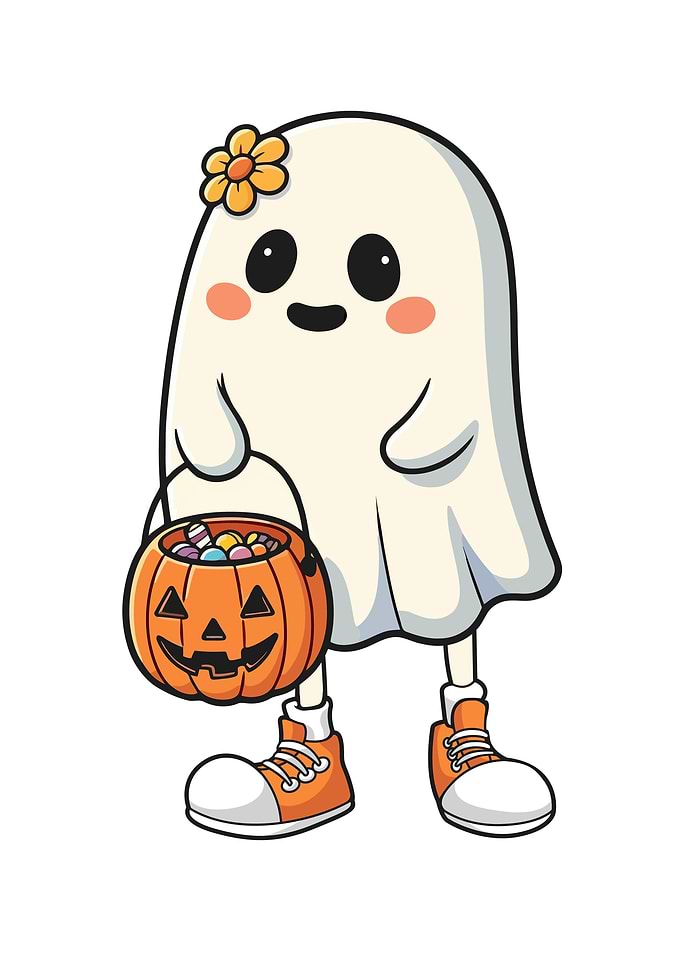 Cute Ghost Pumpkin Candy