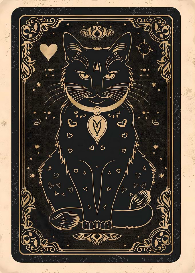 Cat Playing Card