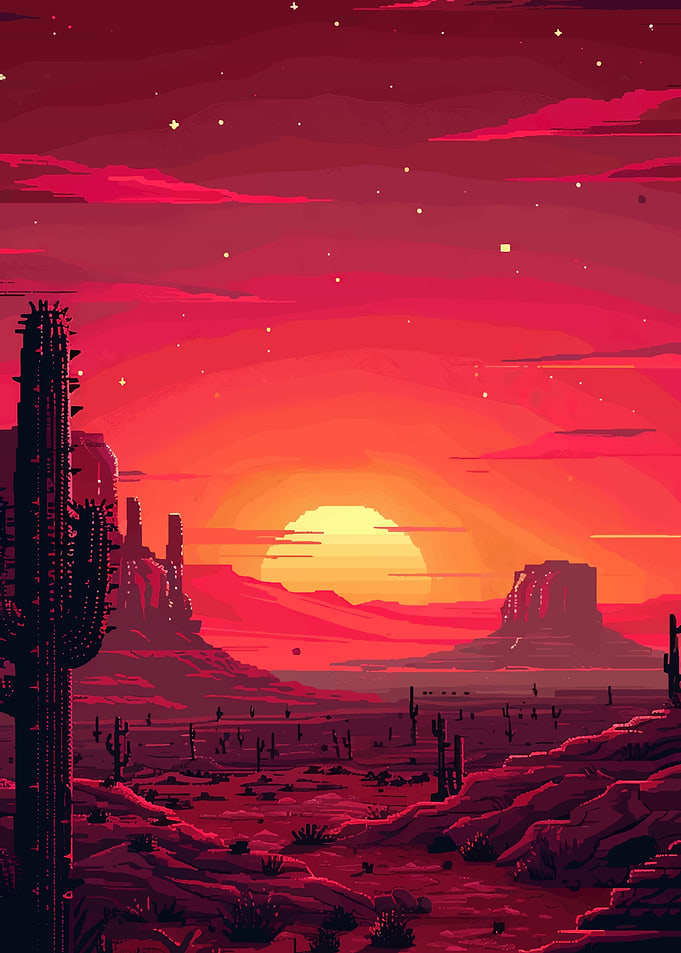 Sunset in the Desert