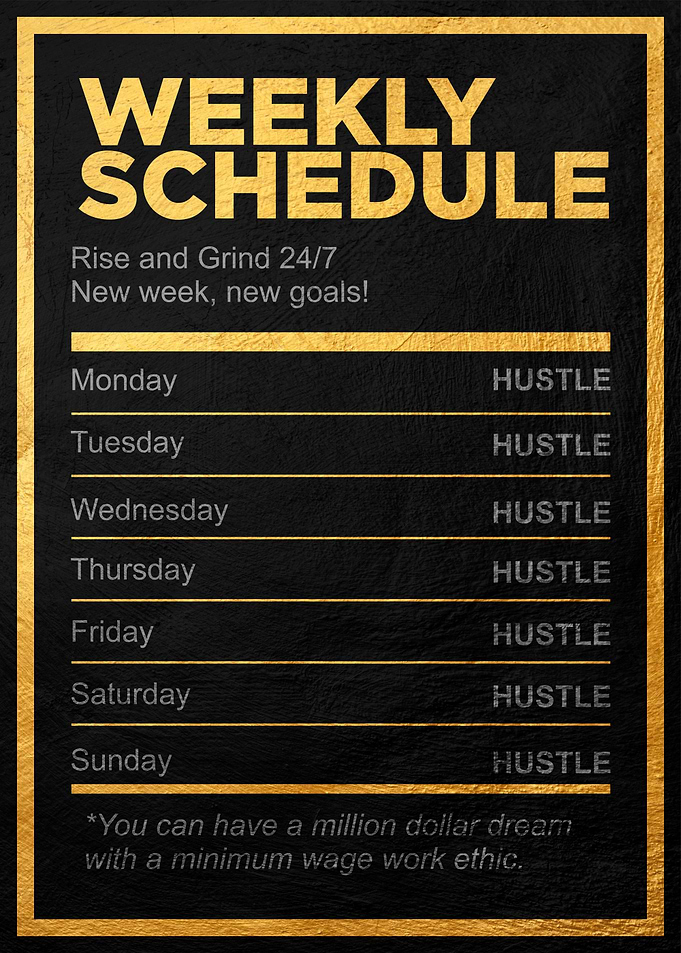 weekly success schedule